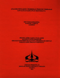 Image of ANALISIS PENGARUH PEMBERIAN INSENTIF TERHADAP LOYALITAS KARYAWAN RESTORAN X
